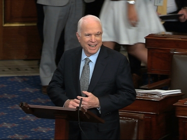 John McCain returns to US Senate to applause, votes to open debate on Obamacare repeal John McCain returns to US Senate to applause, votes to open debate on Obamacare repeal