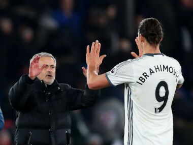 File image of Manchester United manager Jose Mourinho and Zlatan Ibrahimovic. Getty