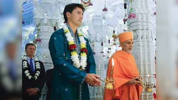 Justin Trudeau goes desi: Canadian PM performs puja, promotes diversity in Toronto Hindu temple