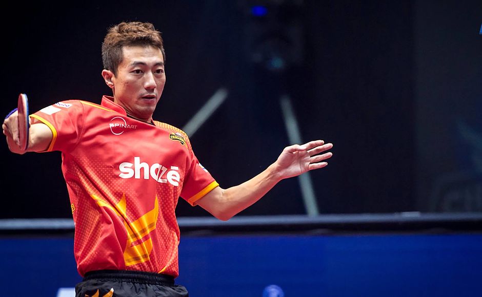 Li Ping won 3-0 against Tiago Apolonia in the penultimate match of the night. Image Courtesy: Facebook/UltimateTableTennis Li Ping won 3-0 against Tiago Apolonia in the penultimate match of the night. Image Courtesy: Facebook/UltimateTableTennis