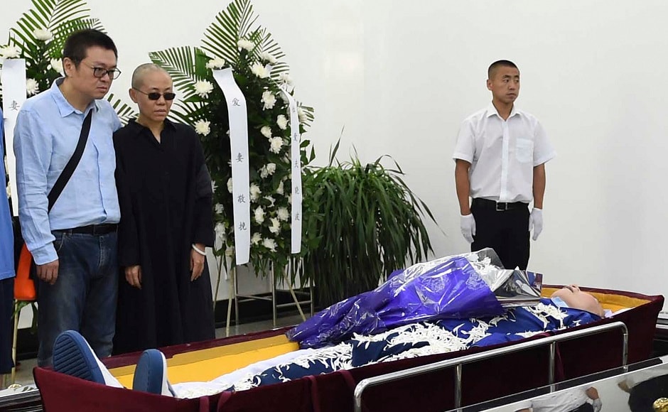 China's Nobel laureate Liu Xiaobo, who died while in custody, was cremated on Saturday. He died due to multiple organ failure following a battle with liver cancer on Thursday. AP China's Nobel laureate Liu Xiaobo, who died while in custody, was cremated on Saturday. He died due to multiple organ failure following a battle with liver cancer on Thursday. AP