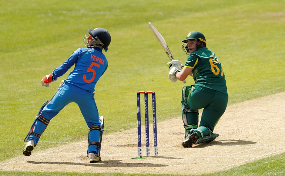 But then Lizelle Lee got into her elements and smashed the Indian bowlers all over the park. Reuters