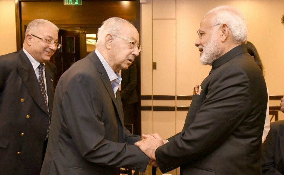 During the ceremony, Narendra Modi met with Eliyahu Bezalel, Sheikh Ansari and Dr. Lael Anson Best, recipients of the Pravasi Bharatiya Samman. Bezalel was the first Israeli of Indian origin to receive the award in 2005. Ansari, who manages the Indian Hospice in Jerusalem, was honoured with the award in 2011, while Best, an accomplished cardiothoracic surgeon, received the award in 2017. PTI During the ceremony, Narendra Modi met with Eliyahu Bezalel, Sheikh Ansari and Dr. Lael Anson Best, recipients of the Pravasi Bharatiya Samman. Bezalel was the first Israeli of Indian origin to receive the award in 2005. Ansari, who manages the Indian Hospice in Jerusalem, was honoured with the award in 2011, while Best, an accomplished cardiothoracic surgeon, received the award in 2017. PTI