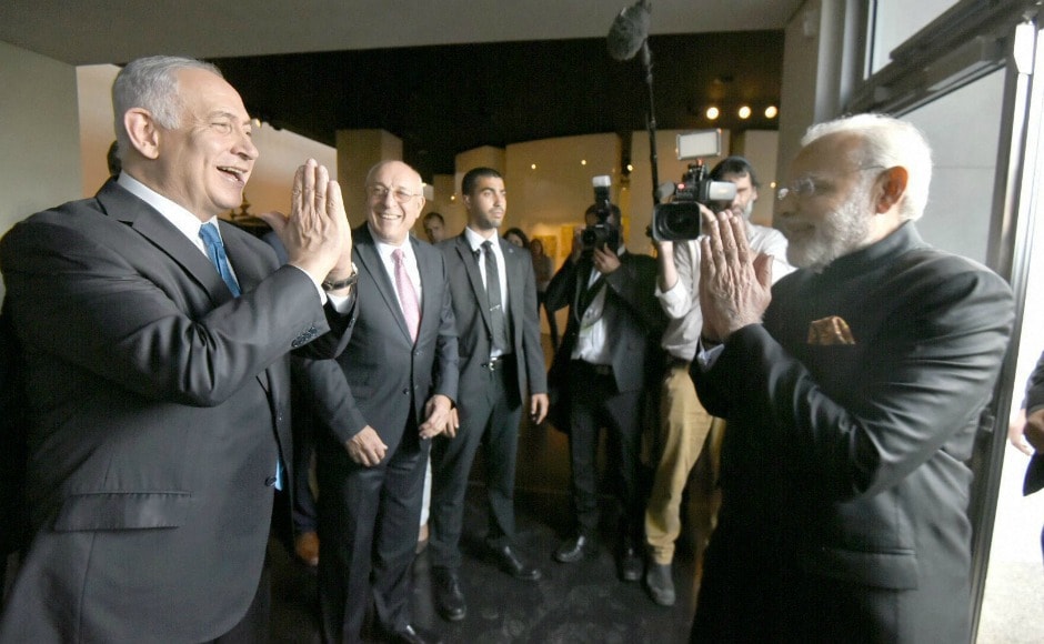 Prime Minister Narendra Modi's visit to Jerusalem, which marks 25 years of diplomatic relations between India and Israel, entered its second day on Wednesday. Seven agreements were signed in sectors ranging from agriculture and IT to water conservation and space. PTI Prime Minister Narendra Modi's visit to Jerusalem, which marks 25 years of diplomatic relations between India and Israel, entered its second day on Wednesday. Seven agreements were signed in sectors ranging from agriculture and IT to water conservation and space. PTI