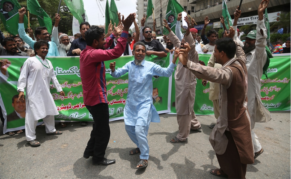 Supporters of the opposition parties celebrate the dismissal Nawaz Sharif's dismissal in Karachi. It is the third time the 67-year-old veteran politician's term as premier has been cut short. It was later announced that Shehbaz Sharif, Nawaz's brother would replace him as the next prime minister of Pakistan. AP Supporters of the opposition parties celebrate the dismissal Nawaz Sharif's dismissal in Karachi. It is the third time the 67-year-old veteran politician's term as premier has been cut short. It was later announced that Shehbaz Sharif, Nawaz's brother would replace him as the next prime minister of Pakistan. AP