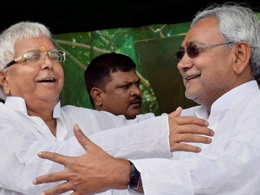 File image of Lalu Prasad Yadav and Nitish Kumar. PTI
