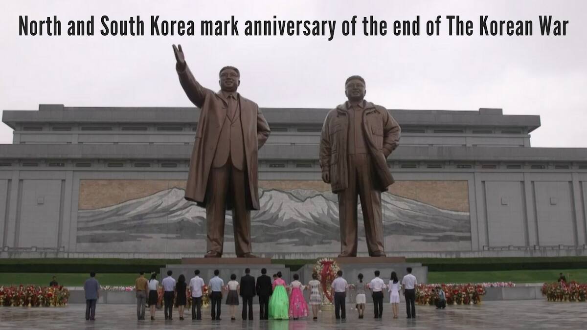 Watch: North and South Korea mark anniversary of the end of the Korean ...