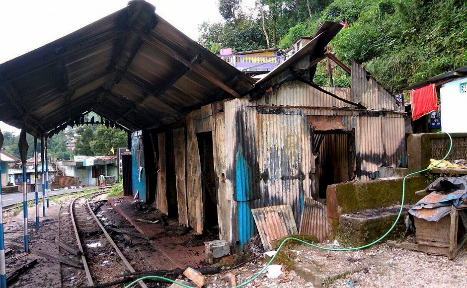 On Thursday, GJM supporters burned a railway station in Gayabari area of Kurseong, a police outpost in Sukhiapokhri, and a state-run library in Mirik sub-divison. PTI On Thursday, GJM supporters burned a railway station in Gayabari area of Kurseong, a police outpost in Sukhiapokhri, and a state-run library in Mirik sub-divison. PTI