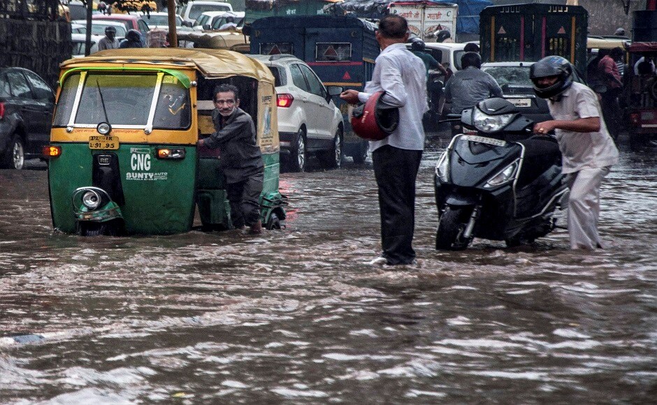 Water-logging was reported in parts of Delhi, including Lajpat Nagar, Dhaula Kuan, Ashram, Munirka and Geeta colony, among other places. PTI Water-logging was reported in parts of Delhi, including Lajpat Nagar, Dhaula Kuan, Ashram, Munirka and Geeta colony, among other places. PTI