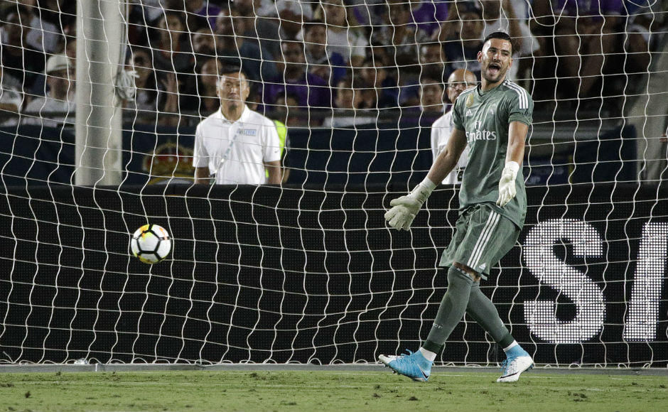 Real Madrid goalie Francisco Casilla reacts to a goal by Manchester City's John Stones during the second half. AP Real Madrid goalie Francisco Casilla reacts to a goal by Manchester City's John Stones during the second half. AP