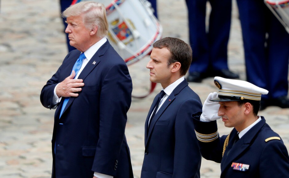 Trump held talks with French president Emmanuel Macron and asserted that the two leaders could work together despite differences on climate change. Reuters Trump held talks with French president Emmanuel Macron and asserted that the two leaders could work together despite differences on climate change. Reuters