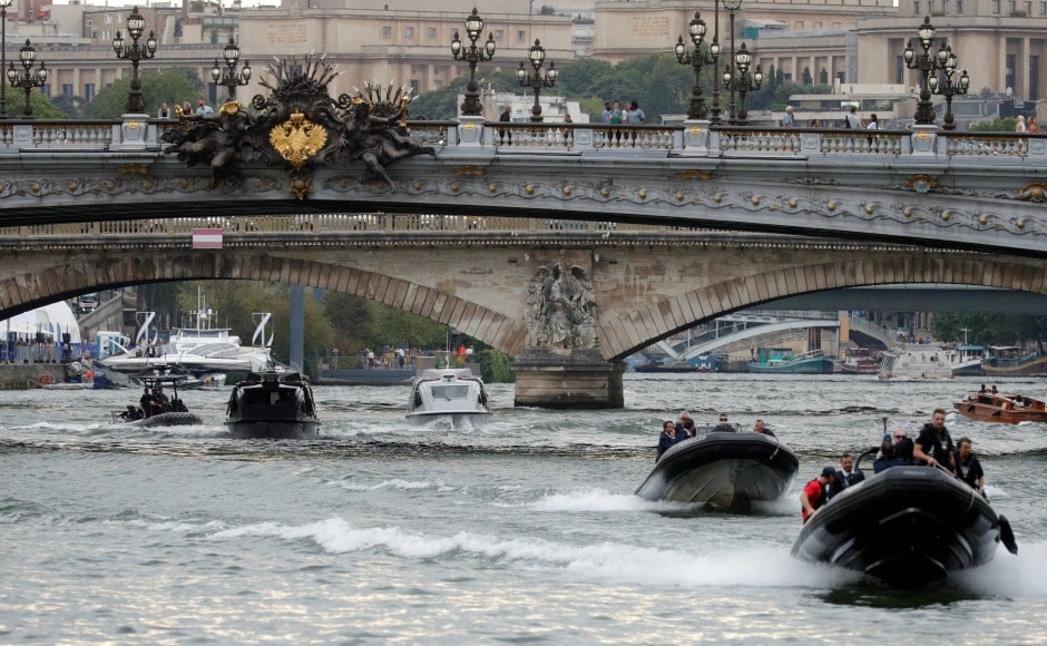 Trump was accompanied by his wife Melania Trump, who was taken on a boat tour up the river Seine by French first lady Brigitte Macron. The two also went on a tour of Notre Dame cathedral. Reuters Trump was accompanied by his wife Melania Trump, who was taken on a boat tour up the river Seine by French first lady Brigitte Macron. The two also went on a tour of Notre Dame cathedral. Reuters
