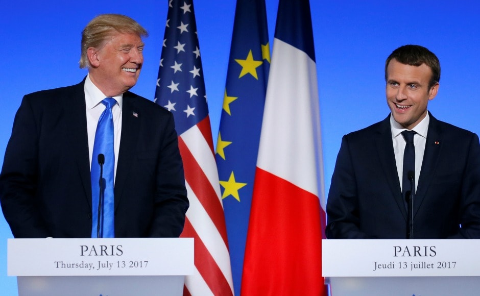 Trump, during his talks with Macron, pledged to draw up a road map on Syria, Iraq and counter-terrorism. Reuters Trump, during his talks with Macron, pledged to draw up a road map on Syria, Iraq and counter-terrorism. Reuters