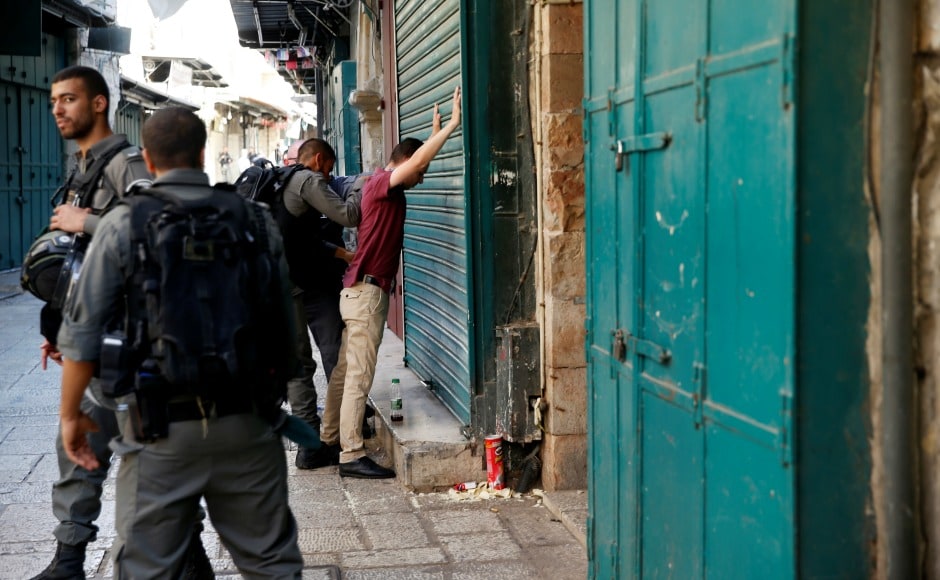 The three gunmen arrived at the sacred site, which stands on the edge of Jerusalem's Old City, and walked towards one of the nearby ancient stone gates, according to police spokeswoman Luba Simri. Reuters The three gunmen arrived at the sacred site, which stands on the edge of Jerusalem's Old City, and walked towards one of the nearby ancient stone gates, according to police spokeswoman Luba Simri. Reuters