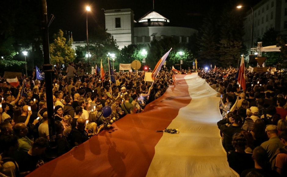 The European Union has warned Poland that if it passed the proposed bills, the commission would consider sanctions that would result in Poland having its voting rights suspended. AP The European Union has warned Poland that if it passed the proposed bills, the commission would consider sanctions that would result in Poland having its voting rights suspended. AP