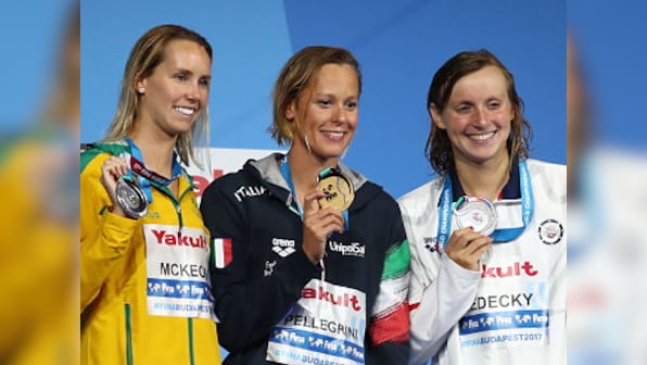 FINA World Championships: Federica Pellegrini pips favourite Katie Ledecky to win 200m freestyle gold