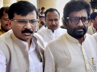File image of Sanjay Raut and Ravindra Gaikwad. PTI