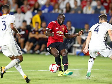 Manchester United's Romelu Lukaku couldn't score a goal on his debut against Los Angeles Galaxy. Reuters
