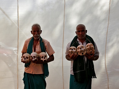 Tamil Nadu farmers take protest to New Delhi, stopped from demonstrating in front of PM's residence Tamil Nadu farmers take protest to New Delhi, stopped from demonstrating in front of PM's residence