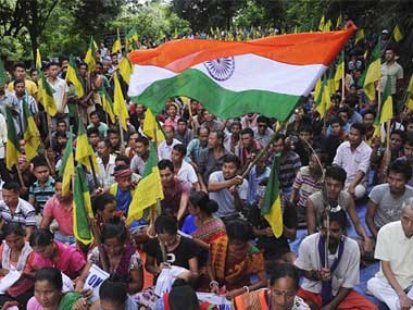 Tipraland movement: IPFT's railway, national highway blockade affects life in Tripura Tipraland movement: IPFT's railway, national highway blockade affects life in Tripura