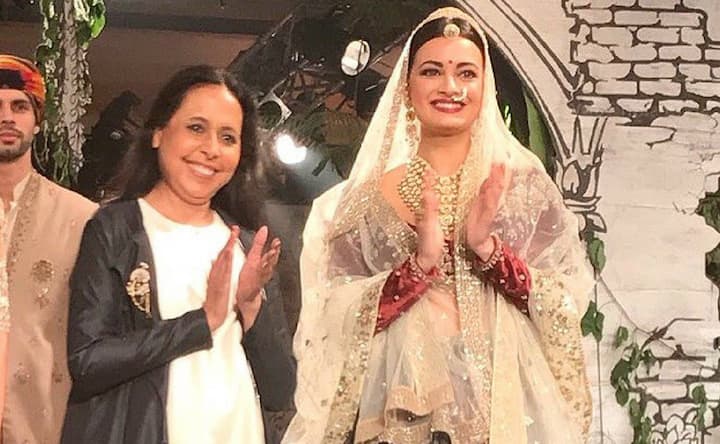 India Couture Week 2017: Dia Mirza is showstopper for Anju Modi, Rahul Mishra displays floral collection
