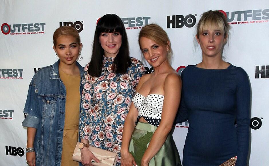 Actresses Hayley Kiyoko, Lena Hall, and Mena Suvari and director Elizabeth Rohrbaugh attend the 2017 Outfest Los Angeles LGBT Film Festival centerpiece screening of 'Becks' at the DGA Theater in Los Angeles, California. (Getty Images) Actresses Hayley Kiyoko, Lena Hall, and Mena Suvari and director Elizabeth Rohrbaugh attend the 2017 Outfest Los Angeles LGBT Film Festival centerpiece screening of 'Becks' at the DGA Theater in Los Angeles, California. (Getty Images)