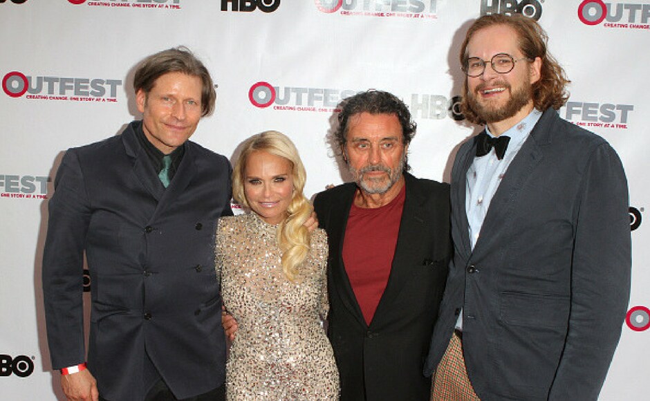Actors Crispin Glover, Kristin Chenoweth, Ian McShane and writer Bryan Fuller attend the opening night gala of 'God's Own Country' at the 2017 Outfest Los Angeles LGBT Film Festival at Orpheum Theatre in Los Angeles, California. (Getty Images) Actors Crispin Glover, Kristin Chenoweth, Ian McShane and writer Bryan Fuller attend the opening night gala of 'God's Own Country' at the 2017 Outfest Los Angeles LGBT Film Festival at Orpheum Theatre in Los Angeles, California. (Getty Images)