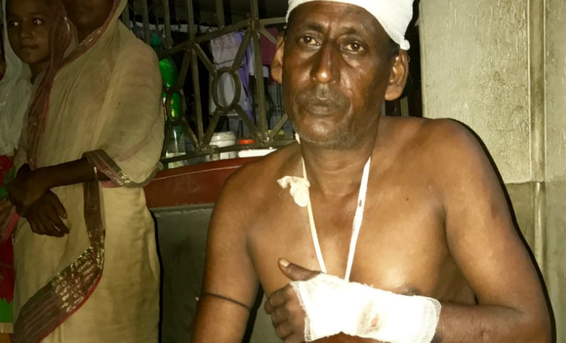 Abdar Gazi, a victim of the Bashirhat violence. Photo courtesy: Ajit Sahi.