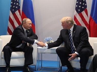 US president Donald Trump and Russian president Vladimir Putin. AP