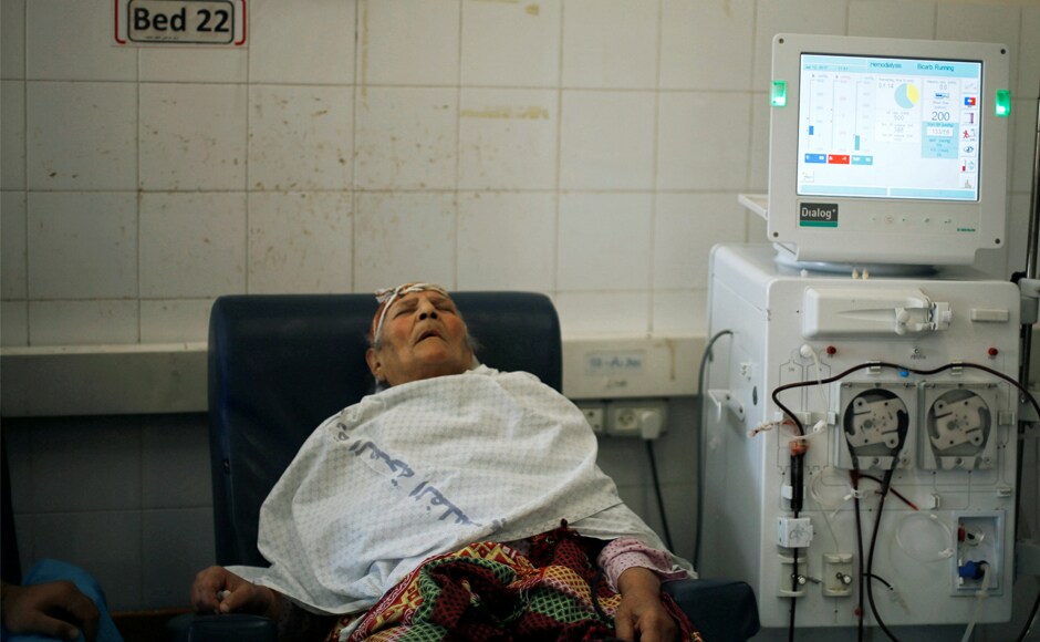 A patient undergoes dialysis at Shifa hospital in Gaza City. Gaza has been under an Israeli blockade since 2007 after Hamas forces seized control of the territory following a brief civil war with security forces loyal to Mahmoud Abbas, the Western-backed Palestinian president based in the West Bank. Reuters A patient undergoes dialysis at Shifa hospital in Gaza City. Gaza has been under an Israeli blockade since 2007 after Hamas forces seized control of the territory following a brief civil war with security forces loyal to Mahmoud Abbas, the Western-backed Palestinian president based in the West Bank. Reuters
