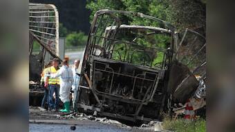 Germany bus accident: 18 dead, 30 injured as coach bursts into flames after collision in Bavaria