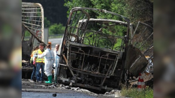 Germany bus accident: 18 dead, 30 injured as coach bursts into flames after collision in Bavaria