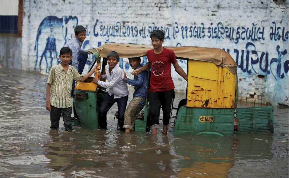 Monsoon fury hits India: Three dead in Gujarat floods, heavy rains lash West Bengal Monsoon fury hits India: Three dead in Gujarat floods, heavy rains lash West Bengal