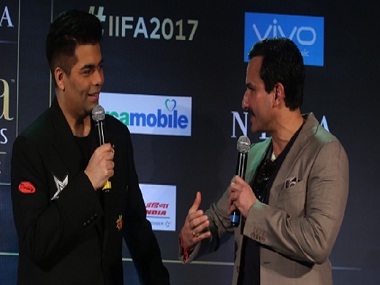 IIFA 2017: Karan Johar, Varun Dhawan, Saif Ali Khan take a dig at Kangana's 'nepotism' remark IIFA 2017: Karan Johar, Varun Dhawan, Saif Ali Khan take a dig at Kangana's 'nepotism' remark