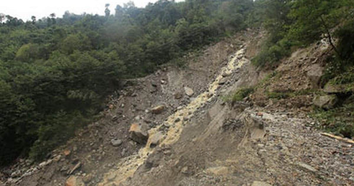 Landslide hits major portion of National Highway 2 in Nagaland's Kohima ...