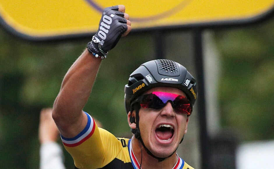 Meanwhile Netherlands' Dylan Groenewegen crosses the finish line ahead of Norway's Alexander Kristoff to win Stage 21 of the Tour de France. AP Meanwhile Netherlands' Dylan Groenewegen crosses the finish line ahead of Norway's Alexander Kristoff to win Stage 21 of the Tour de France. AP