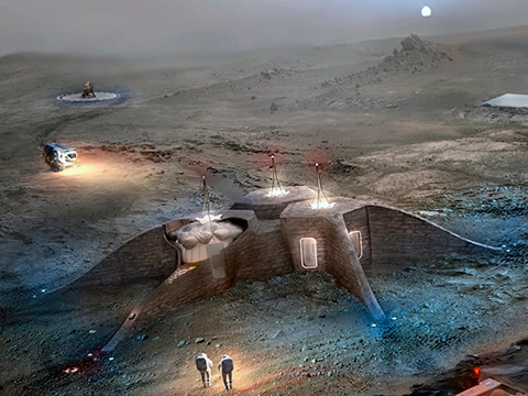 A Mars base concept by Team Nest. Image: NASA. 