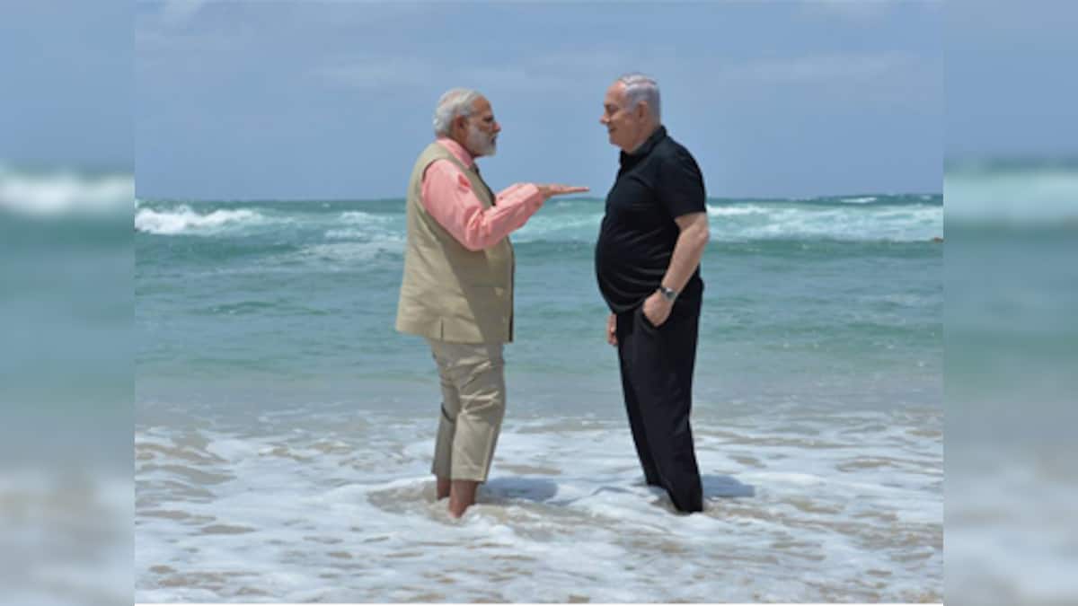 Modi, Netanyahu stroll by Olga Beach in Israel, internet goes crazy ...