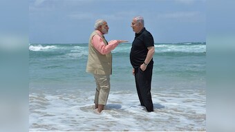 Modi, Netanyahu stroll by Olga Beach in Israel, internet goes crazy about 'budding bromance'