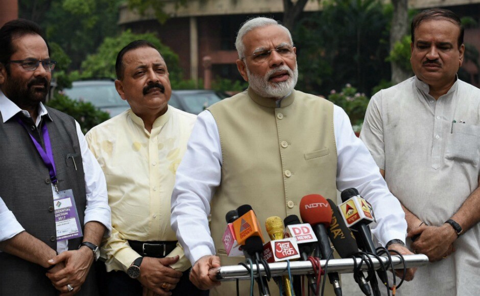 Earlier in the day, addressing the media, Modi urged all parties to work in the interest of the nation. He expressed hope that all the parliamentarians would engage in quality debate during the over three-week long Monsoon Session in the interest of the nation. Earlier in the day, addressing the media, Modi urged all parties to work in the interest of the nation. He expressed hope that all the parliamentarians would engage in quality debate during the over three-week long Monsoon Session in the interest of the nation.