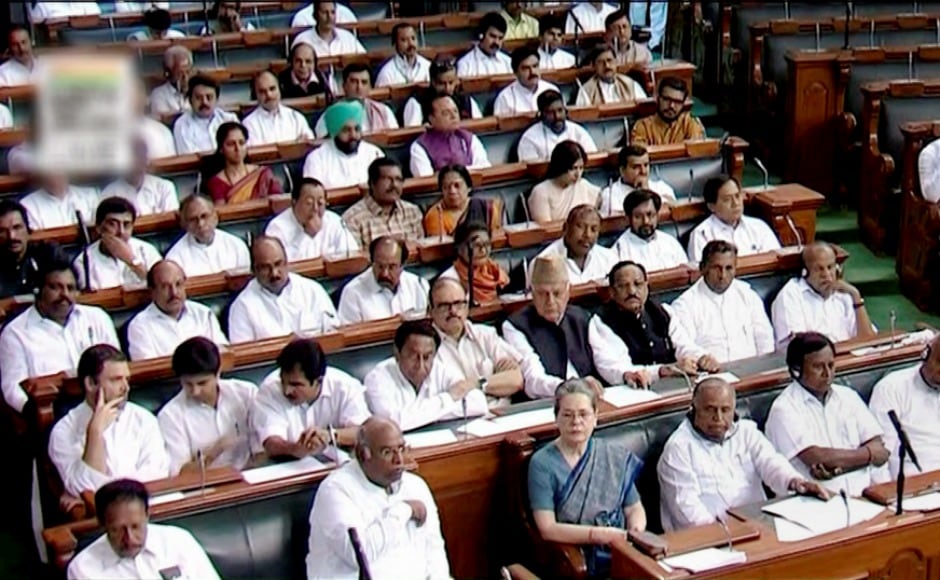 Prime Minister Narendra Modi on Monday greeted Opposition members, including Congress president Sonia Gandhi in the Lok Sabha before the start of proceedings at the beginning of Parliament's Monsoon Session. PTI Prime Minister Narendra Modi on Monday greeted Opposition members, including Congress president Sonia Gandhi in the Lok Sabha before the start of proceedings at the beginning of Parliament's Monsoon Session. PTI