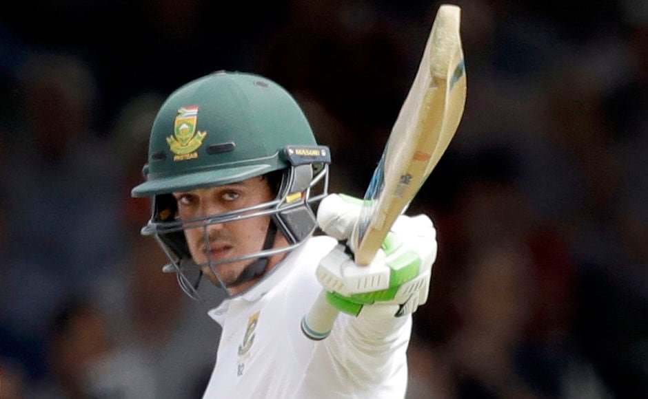 South Africa wicketkeeper Quinton de Kock celebrates reaching 50 runs off just 31 deliveries to notch up the second fastest half-century at Lord's. AP South Africa wicketkeeper Quinton de Kock celebrates reaching 50 runs off just 31 deliveries to notch up the second fastest half-century at Lord's. AP