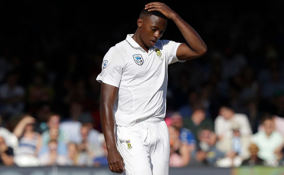 Kagiso Rabada's fiery bowling troubled the English batsmen but couldn't make any sort of breakthrough. Earlier, Rabada was suspended from playing in the next Test match on disciplinary charges. AP Kagiso Rabada's fiery bowling troubled the English batsmen but couldn't make any sort of breakthrough. Earlier, Rabada was suspended from playing in the next Test match on disciplinary charges. AP