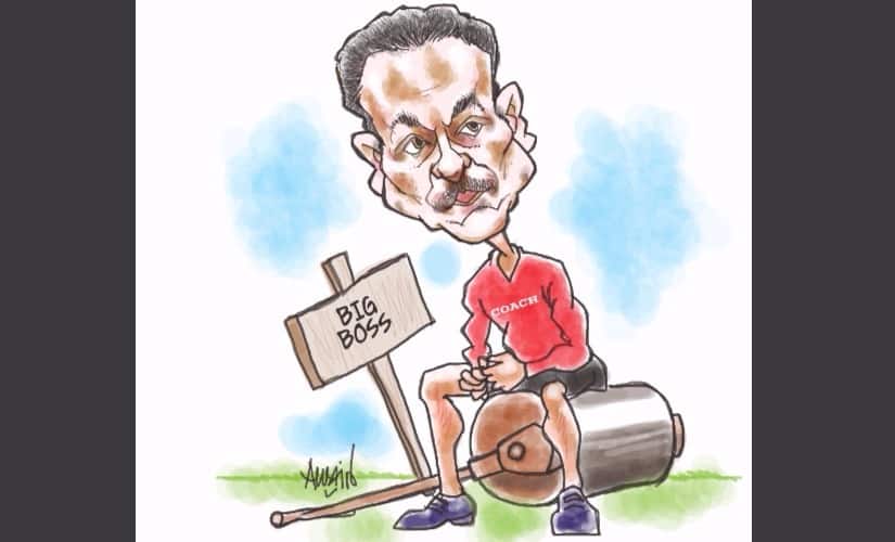 Ravi Shastri. Illustration courtesy Austin Coutinho