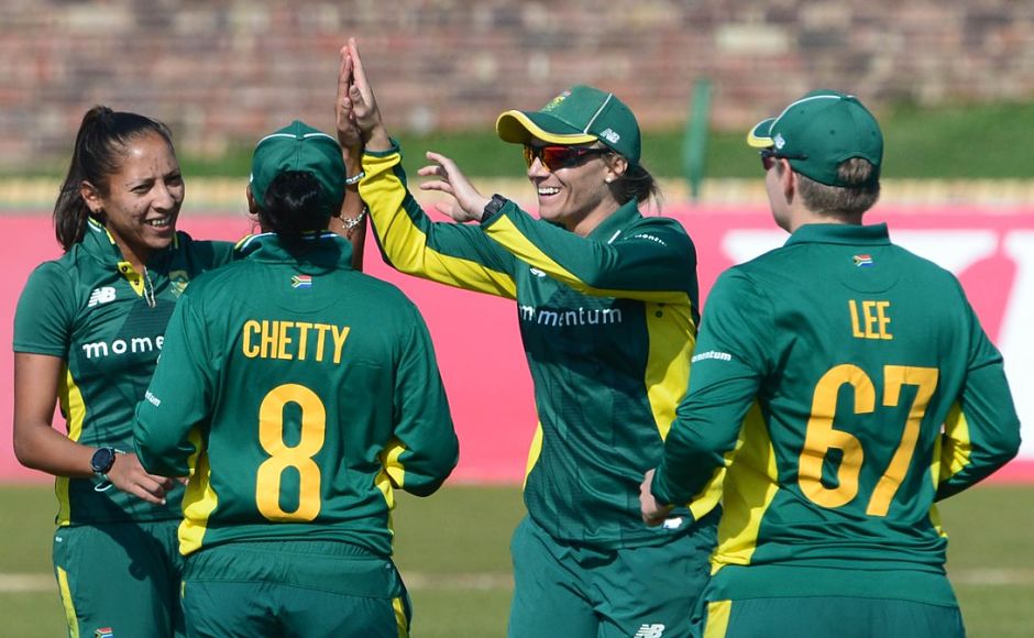South Africa hammered India by 115 runs to break Mithali Raj and Co's winning streak. Image courtesy: Twitter/@OfficialCSA