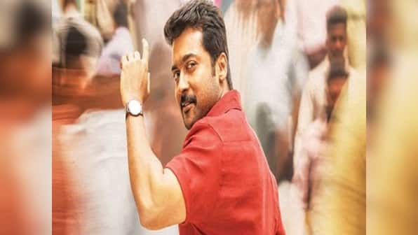 Suriya's look from his next, Thaana Serntha Kootam, unveiled on his 42nd birthday