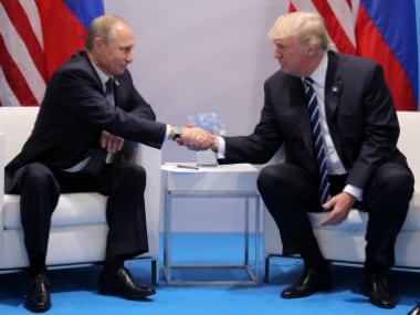 Vladimir Putin and Donald Trump at the G20 Summit in Hamburg. Reuters