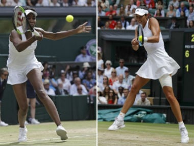 File image of Venus Williams and Garbine Muguruza. AFP