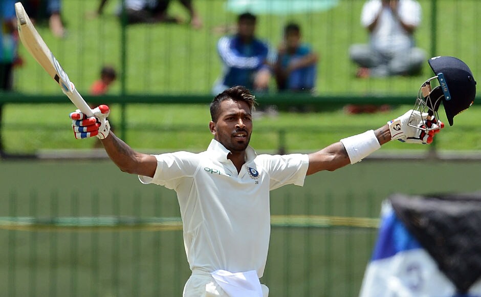 Hardik Pandya blazed his way to a record-breaking 1st Test century. He became the 5th Indian to score a Test century before scoring a First Class century. He reached his ton off just 86 balls, including 7 sixes. AFP Hardik Pandya blazed his way to a record-breaking 1st Test century. He became the 5th Indian to score a Test century before scoring a First Class century. He reached his ton off just 86 balls, including 7 sixes. AFP