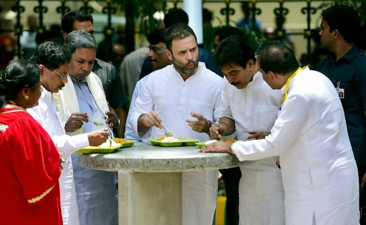 Rahul Gandhi unveils subsidised Indira Canteens in Bengaluru to 'alleviate urban hunger' Rahul Gandhi unveils subsidised Indira Canteens in Bengaluru to 'alleviate urban hunger'
